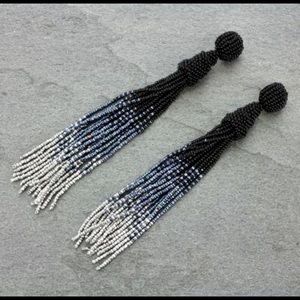 Black tassel earrings